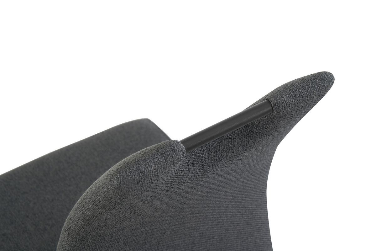 Schwingstuhl-Set Hanna Anthrazit B: 43 cm - Anthrazit/Schwarz, MODERN, Textil/Metall (43/98/59cm) - MID.YOU