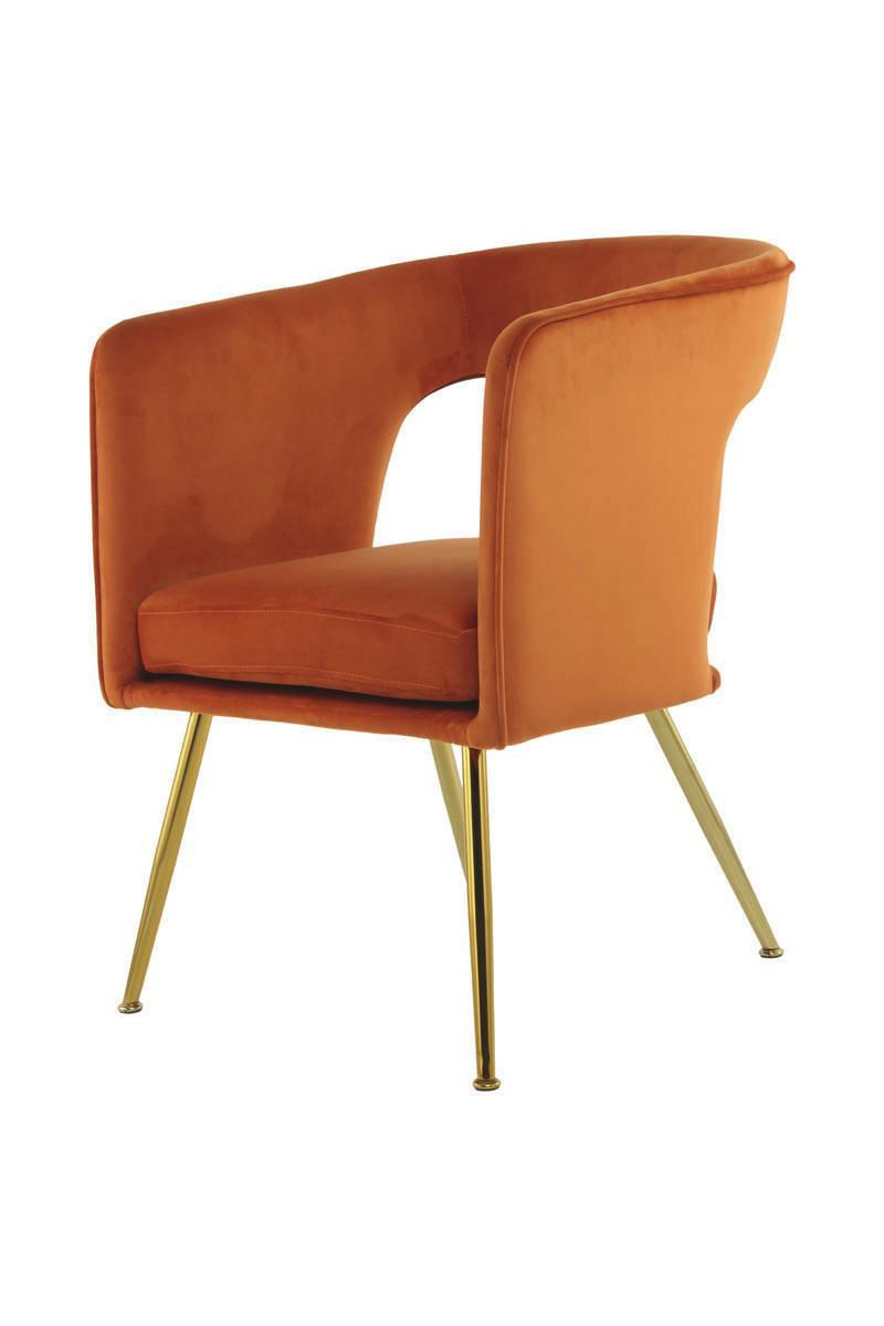 Gepolsteter Stuhl in Orange