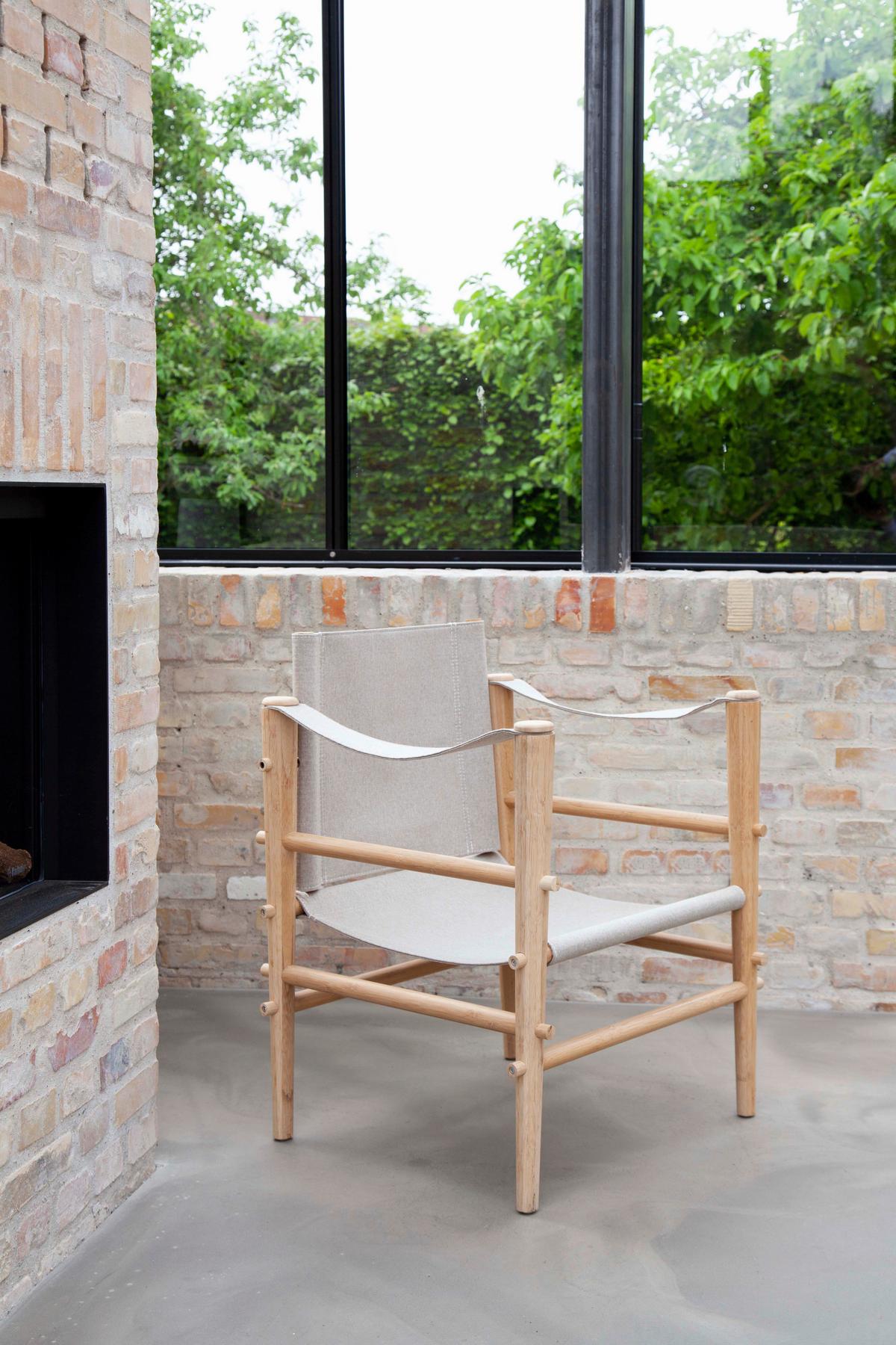 Loungesessel Safari Aus Bambus - Beige/Naturfarben, Design, Holz (59/79/61cm) - MID.YOU