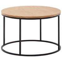 Konferenční stolek š: 70cm - černá/hnědá, Moderní, kov/kompozitní dřevo (70/70/45cm) - MID.YOU