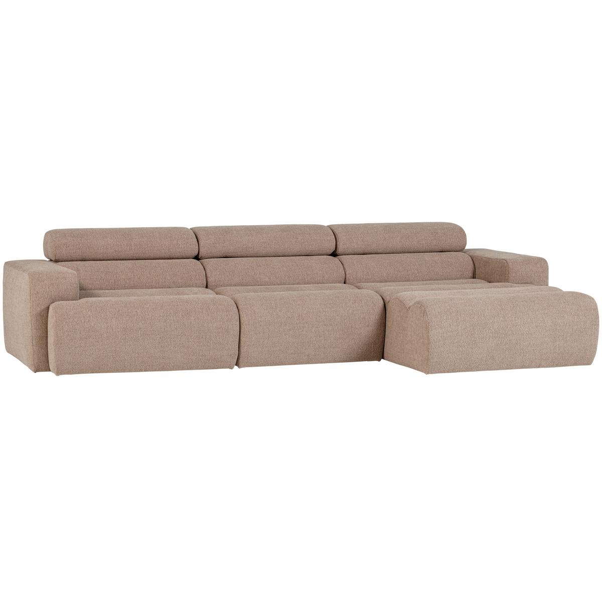 ECKSOFA Novi Taupe S: 300x173cm - Taupe/Schwarz, Design, Textil (300/173cm) - Livetastic