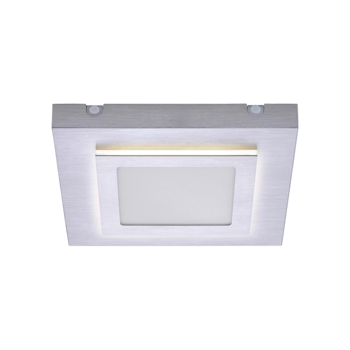 LED-Deckenleuchte, 3000k 6723-95 - Alufarben, Basics, Kunststoff/Metall (30/30/4,5cm)