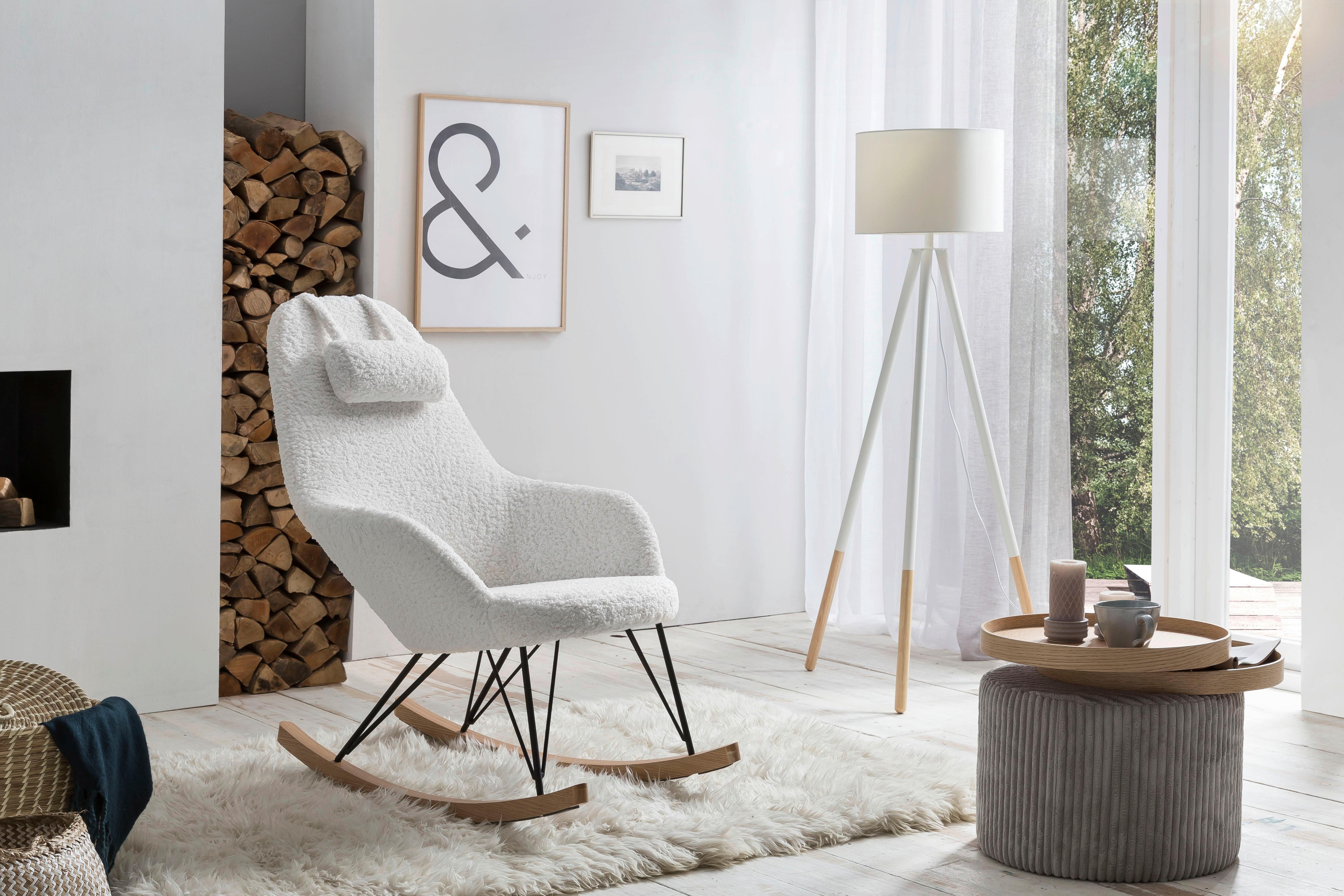 Beistelltisch Hellgrau L: 50 cm - Hellgrau, Design, Holzwerkstoff/Textil (50/50/45cm) - Livetastic