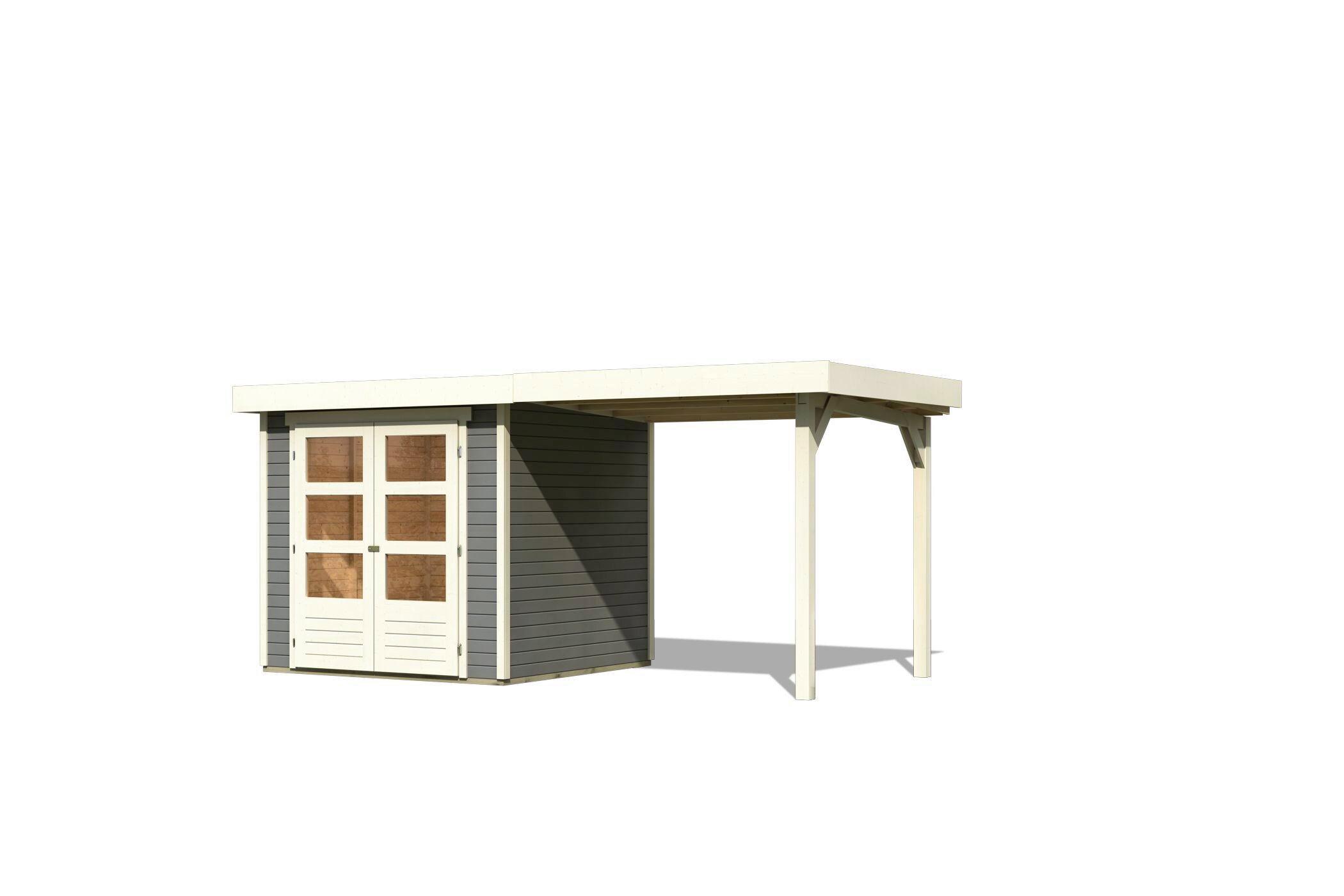 Gartenhaus Bregenz 2 39861 BREGENZ 2 - Weiß/Grau, Basics, Holz (213/209/211cm)