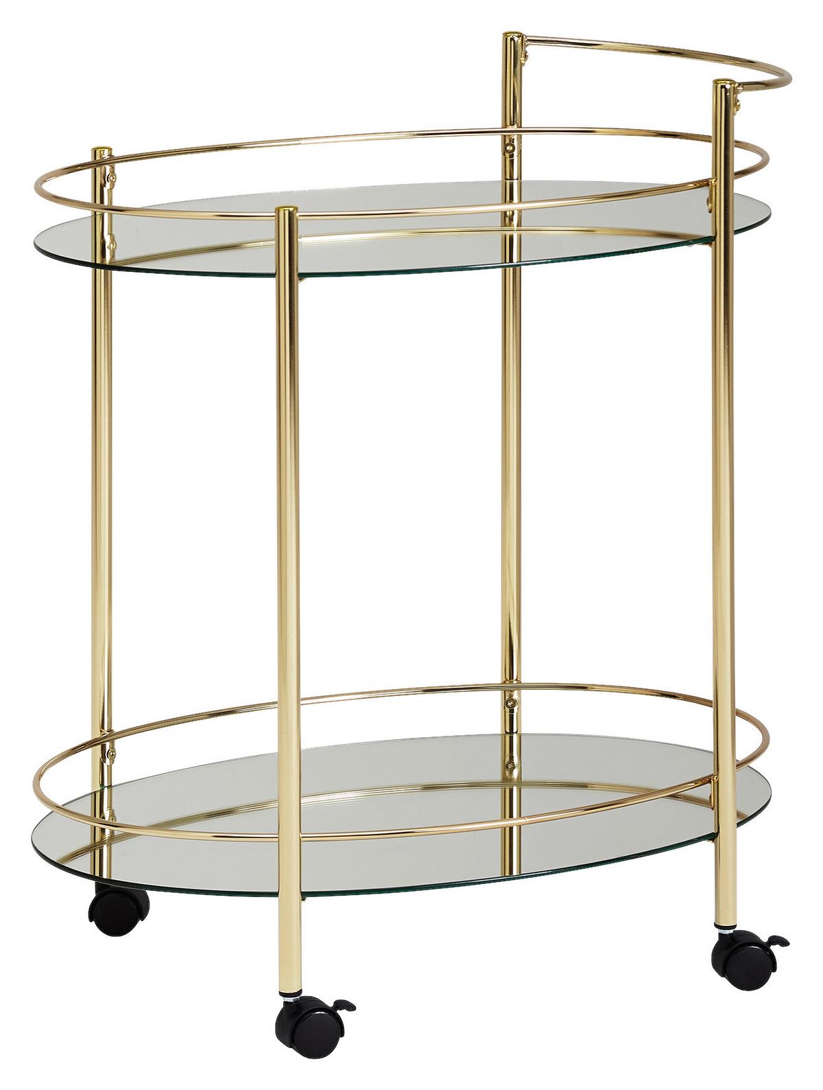 Servírovací stolík WL6.007 zlatý - zlatá, Design, kov/plast (46/67/79cm) - MID.YOU