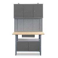 WERKBANK KARL - Anthrazit, Trend, Holzwerkstoff/Kunststoff (120/60/204cm) - Homezone