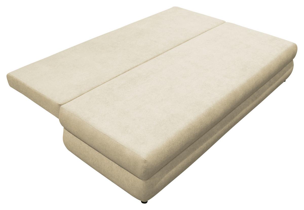 Schlafsofa Mela Beige B: 206cm - Beige/Schwarz, Design, Textil (206/87/88cm) - P & B