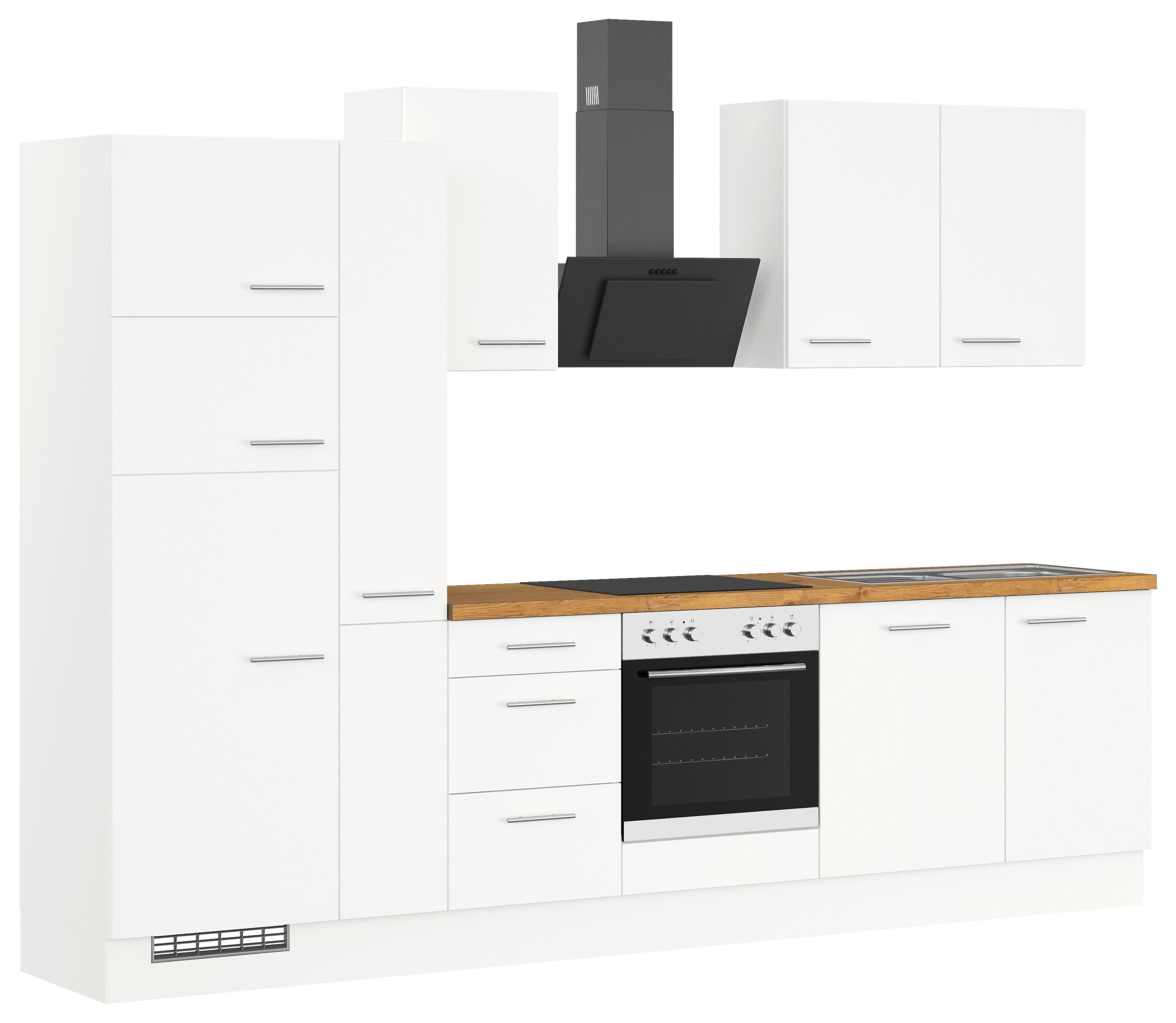 Küchenleerblock Ip1200 - Eichefarben/Weiß, Design, Holzwerkstoff (310cm) - Impuls