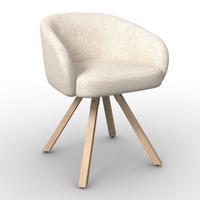 STOLIČKA S PODRÚČKAMI NAYA KRÉMOVÁ - farba buka/krémová, Modern, drevo/textil (62/65/81cm) - Bessagi Home