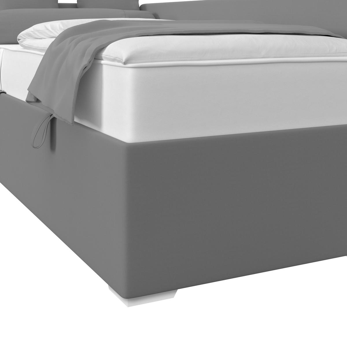 Kárpitozott Ágy Remi 90/200cm - antracit, Modern, textil/fa (90/200cm)