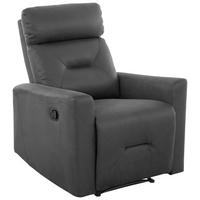 Relaxačné kreslo AURELI, čierna - čierna/sivá, Basics, kov/drevo (82/102,5/92,5cm) - Livetastic