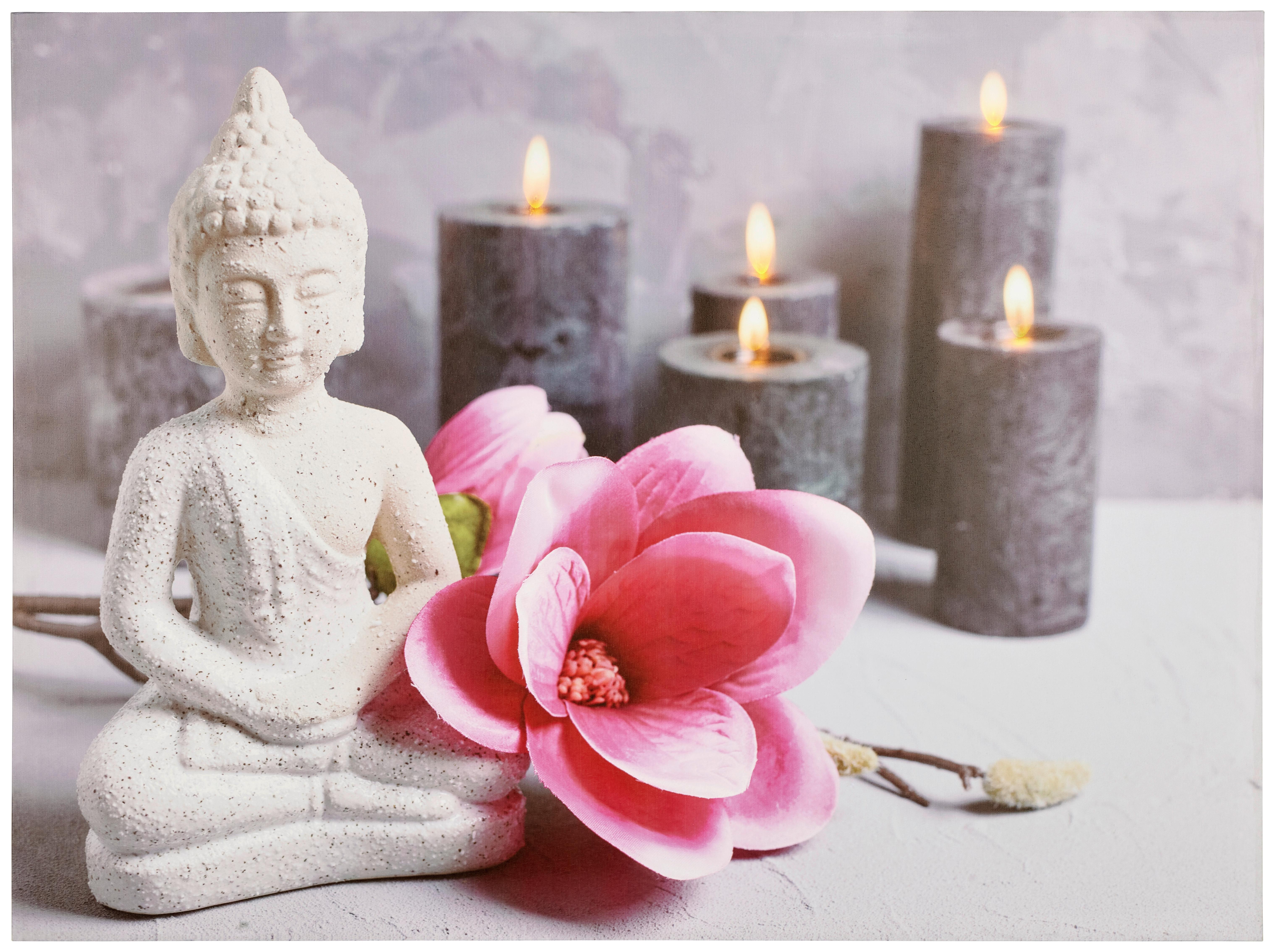 Világító Kép Pati - natúr színű/többszínű, Basics, műanyag/textil (80/60/2,5cm) - Luca Bessoni