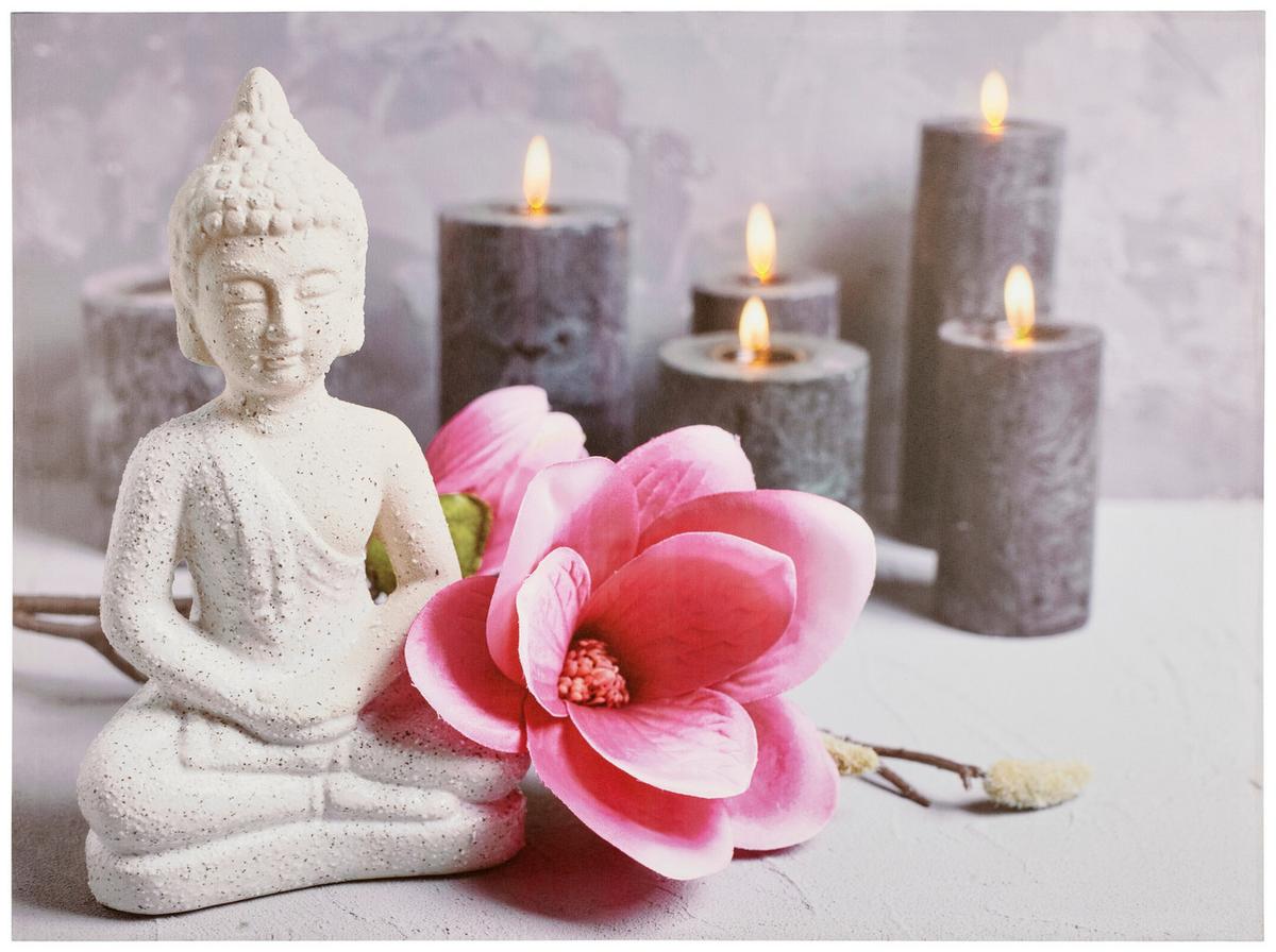 Leuchtbild Pati - Multicolor/Naturfarben, Basics, Holz/Kunststoff (80/60/2,5cm) - Luca Bessoni