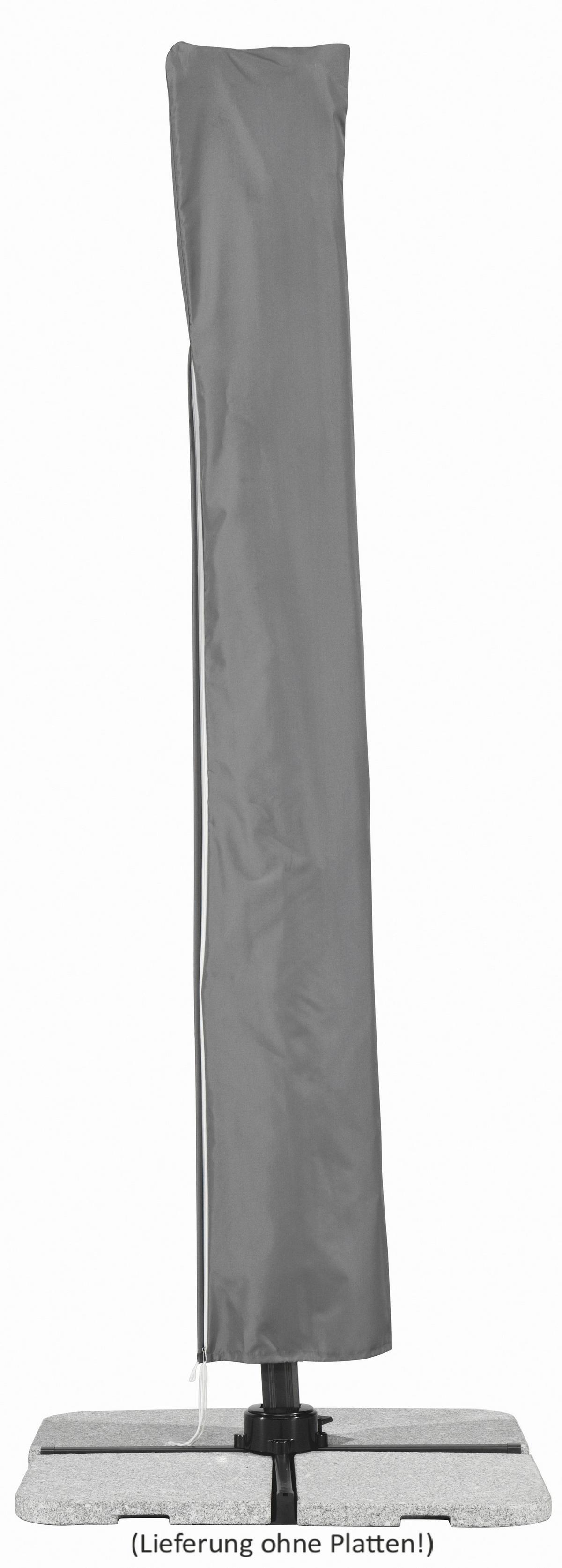 Ampelschirm Rhodos Junior BxHxT: 338x239x270 cm Grün - Anthrazit/Grün, Basics, Textil/Metall (338/239/270cm) - Schneider