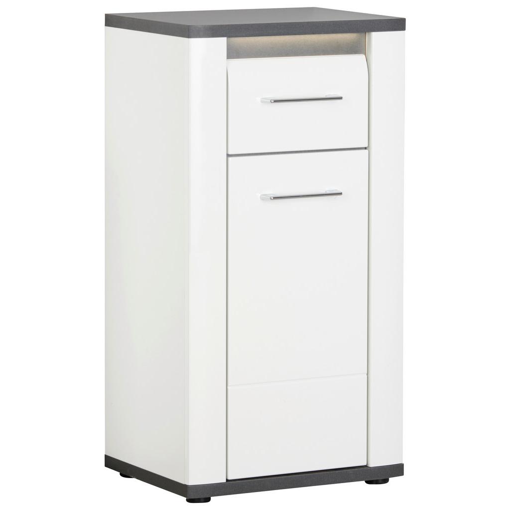 Unterschrank Mit Soft-Close + Led Alassio B: 42,4 cm, Weiß