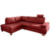 Eckschlafsofa Positano, Rot S: 206x261 Cm - Wildeiche/Rot, MODERN, Textil (206/261cm) - Livetastic