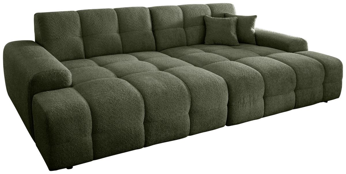 Bigsofa Bosco, Dunkelgrün B: 304 cm - Waldgrün/Schwarz, MODERN, Textil (304/87/155cm) - Livetastic