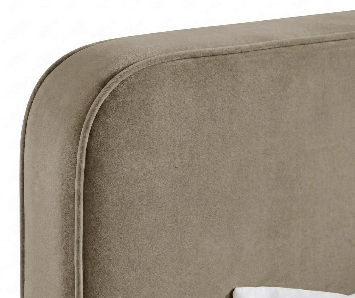 Polsterbett Camila Manila Braun 180x200cm - Schwarz/Braun, MODERN, Holz/Textil (180/200cm) - MID.YOU