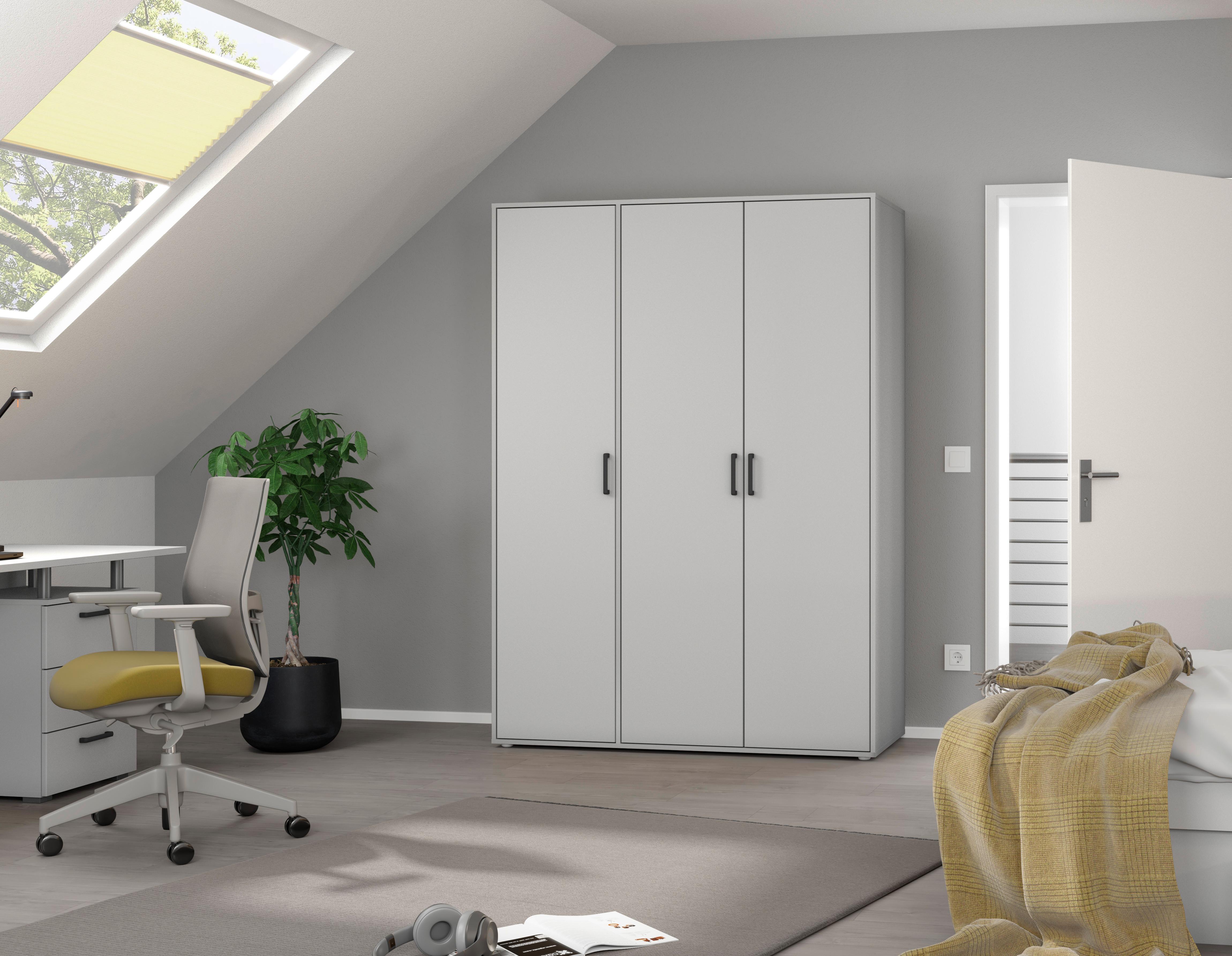 Drehtürenschrank Voyager Weiß B: 140 Cm - Weiß, MODERN, Holzwerkstoff (140/194/53cm) - Rauch Möbel