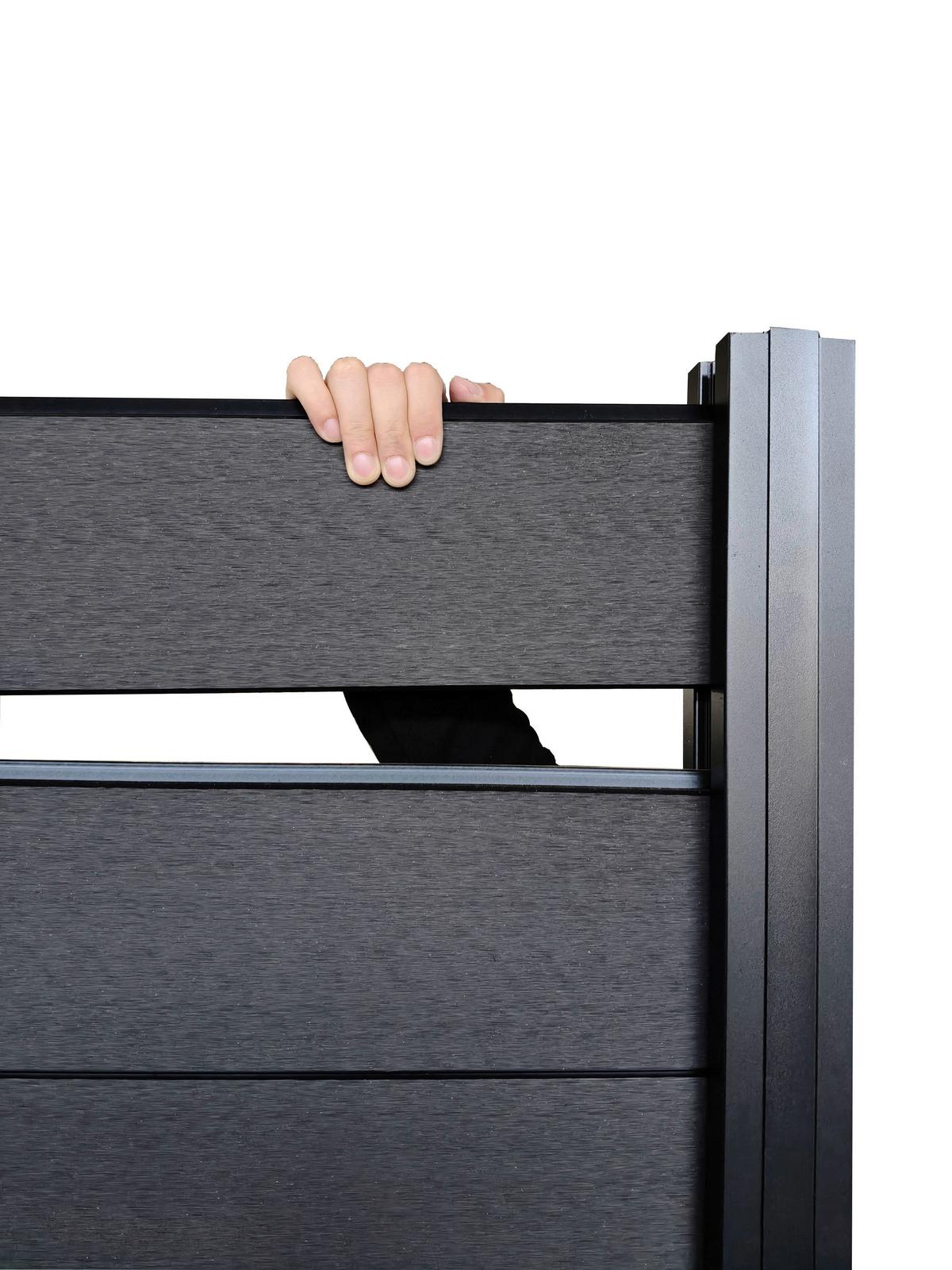 Sichtschutz Helios - Braun, MODERN, Holzwerkstoff (180/180/21cm) - Beldano