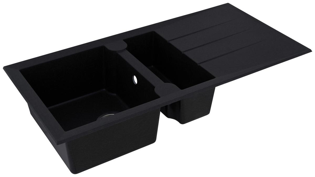 Spüle Respekta Alineo Stein Bxt: 100x50 Cm - Schwarz, Trend, Stein (100/21/50cm) - Respekta