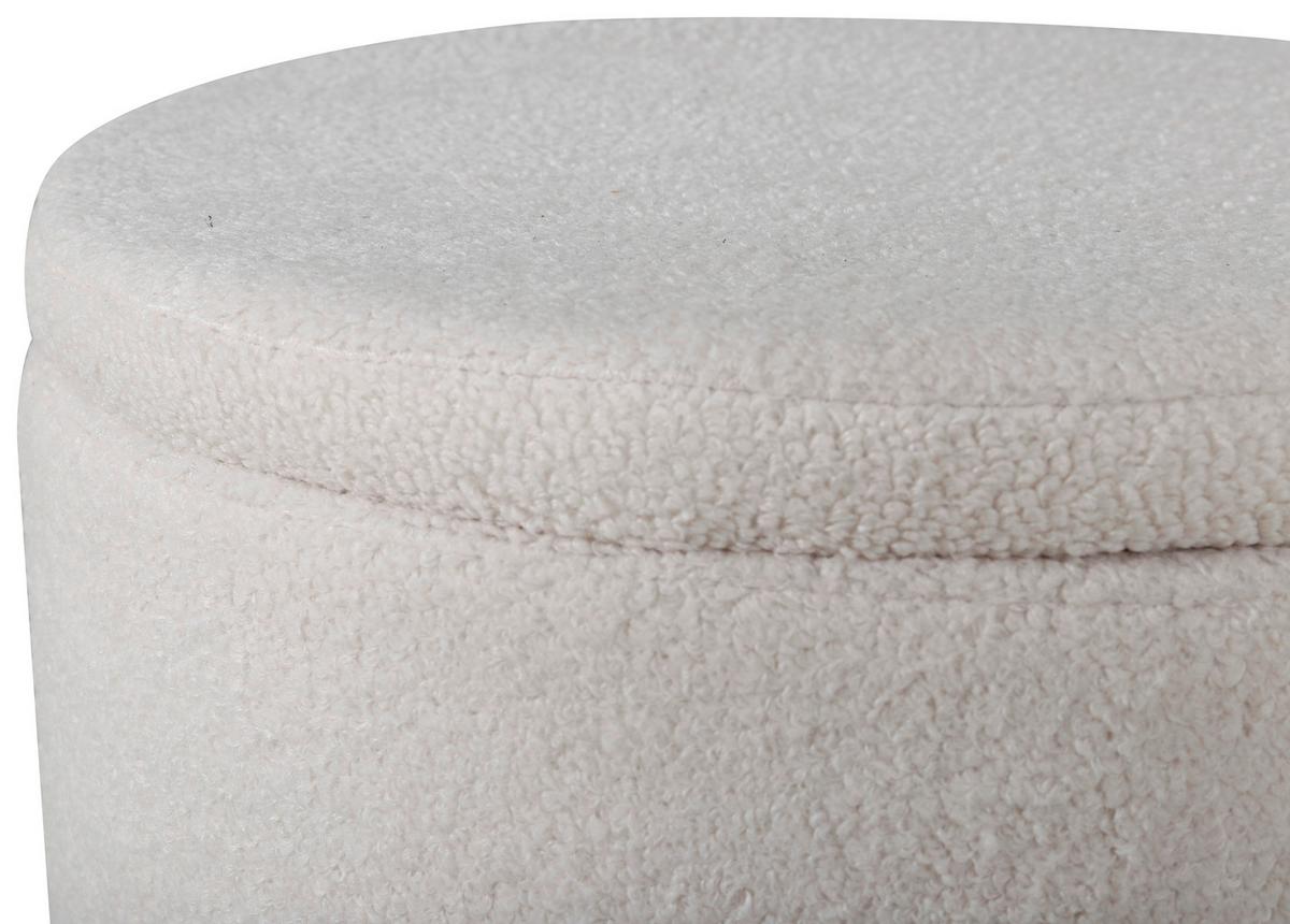 Pouf Dunken - Weiß, Design, Textil (51/43/51cm) - Livetastic
