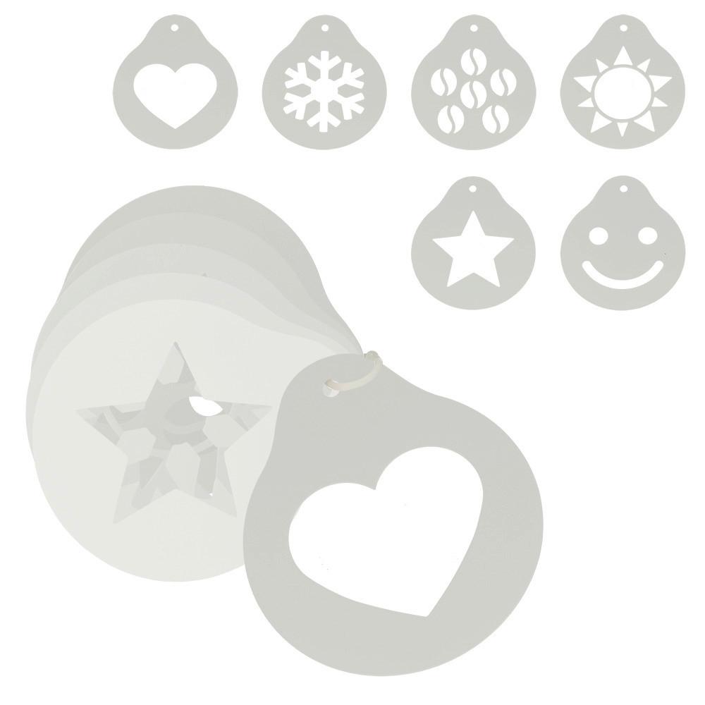 Süteménydíszítő Sablon Hat Részes - műanyag (12/16/12cm)
