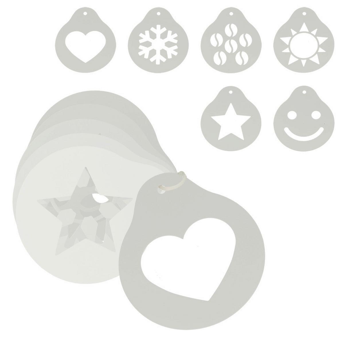 Süteménydíszítő Sablon Hat Részes - műanyag (12/16/12cm)