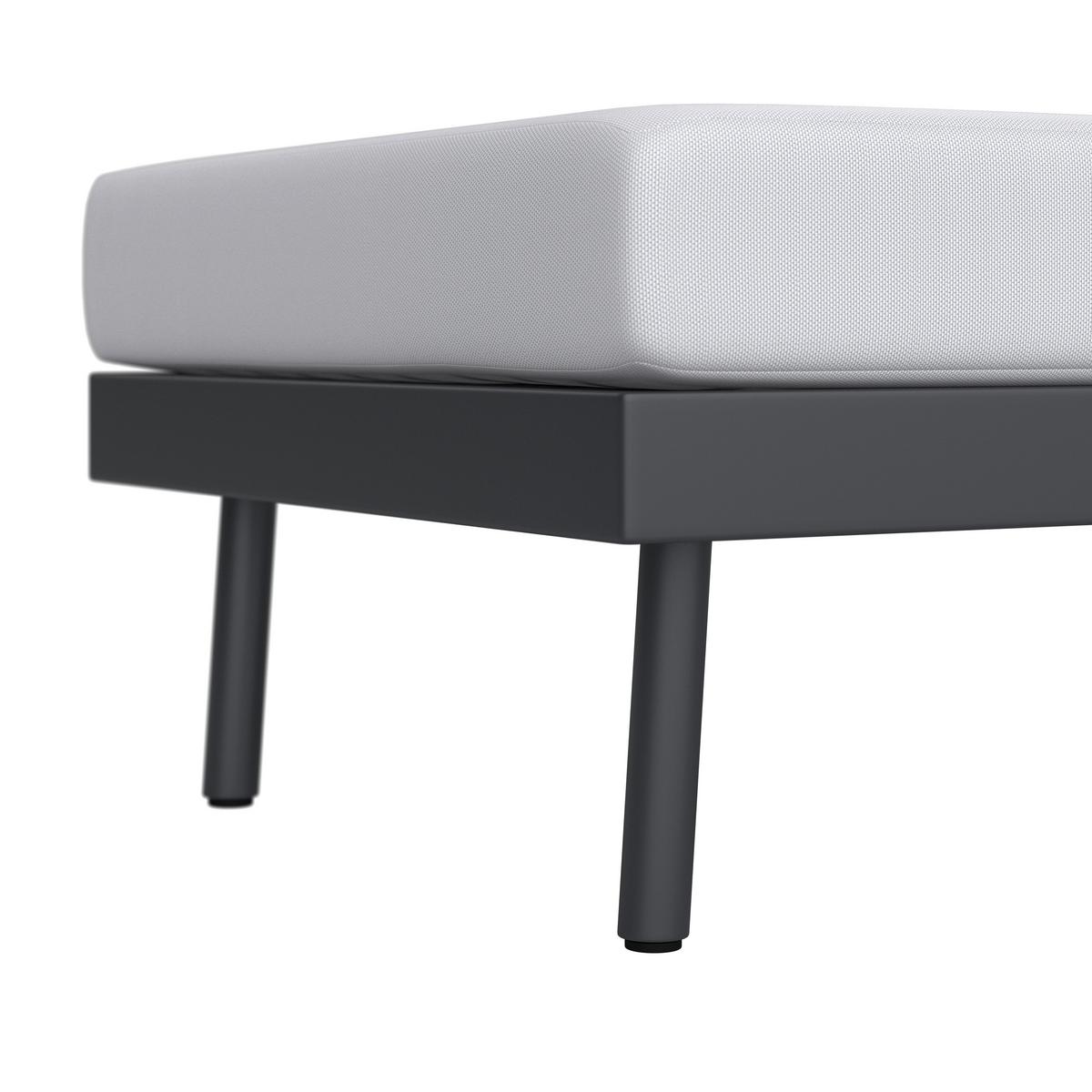 TERASOVÁ SEDACÍ SOUPRAVA EMMA - tmavě šedá, Moderní, kov/dřevo (220/79/87cm) - Bessagi Garden