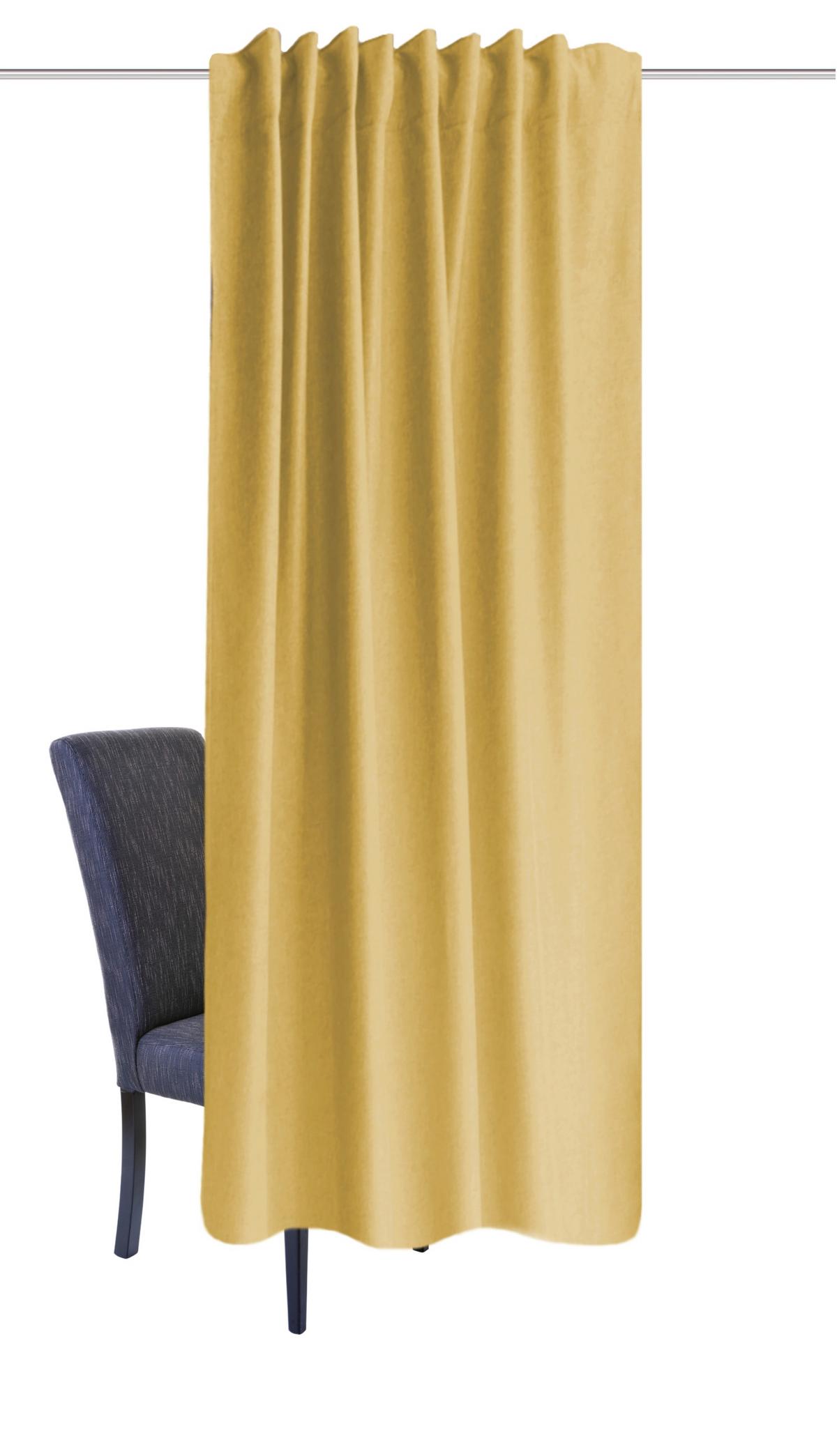 Wärmeschutzvorhang Eskimo Gelb B: 135 cm - Gelb, Basics, Textil (135/225cm) - Schmidt W. Gmbh