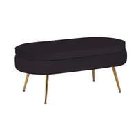 Hocker Schwarz B: 99 Cm - Goldfarben/Schwarz, MODERN, Textil (99/40/44cm) - Livetastic