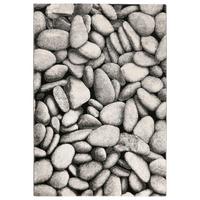 Webteppich Stony Island Grau 120x170 Cm - Silberfarben/Schwarz, Design, Textil (120/170cm) - WECON HOME