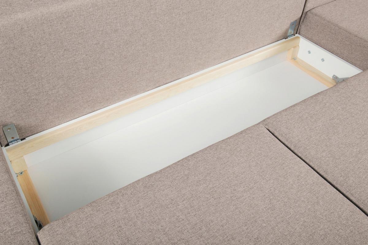 Ecksofa Mit Schlaffunktion Floby Stauraum Beige - Anthrazit/Beige, Trend, Textil (313/215cm) - MID.YOU