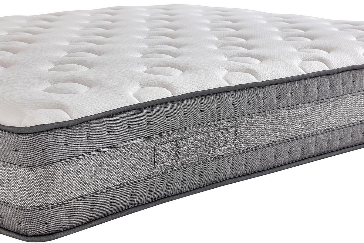 Taschenfederkernmatratze COOL & WOOL 90x200cm H3 H:28cm - Weiß/Grau, Basics, Textil (90/200cm) - Yatas