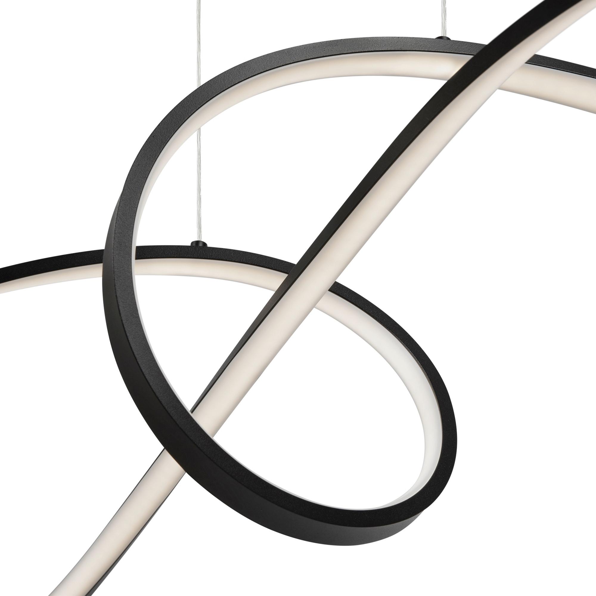 Pendelleuchte Curve - Schwarz, Trend, Metall (93/23/29cm) - MAYTONI