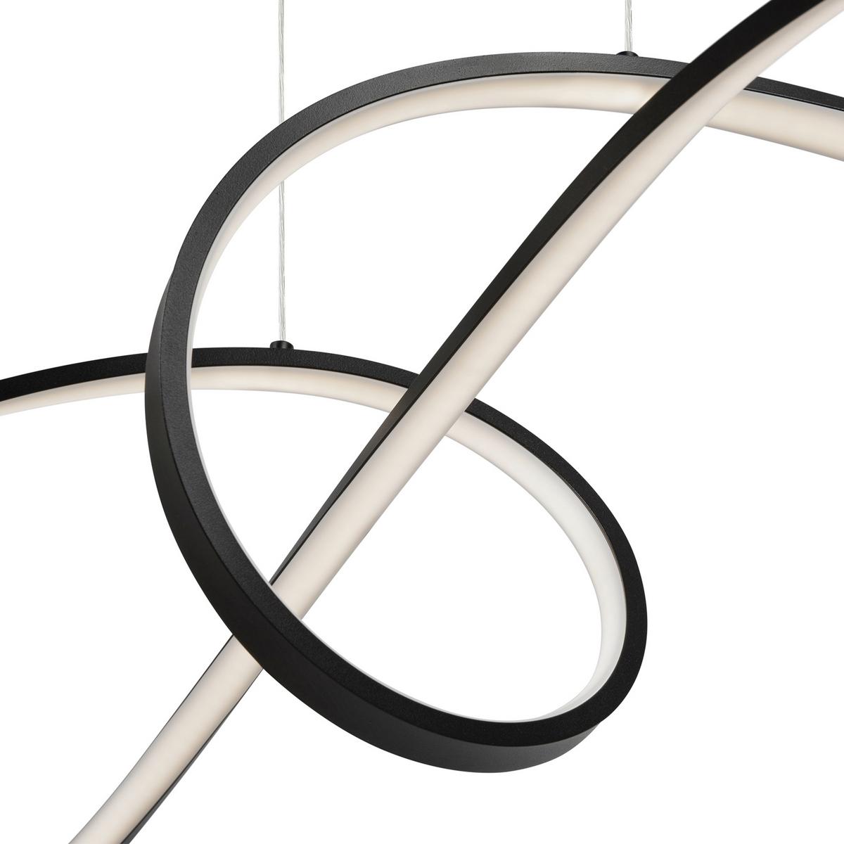 Pendelleuchte Curve - Schwarz, Trend, Metall (93/23/29cm) - MAYTONI