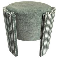 Taburetka ROMY, zeleno-biela ženilka - biela/zelená, Lifestyle, kompozitné drevo/textil (40/40/39cm) - Mömax