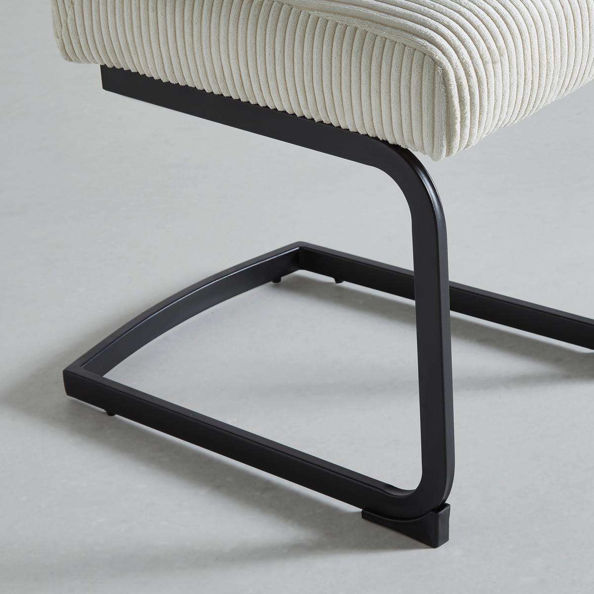 Houpací židle béžová - bílá/černá, Moderní, kov/dřevo (45/95/60cm) - Bessagi Home
