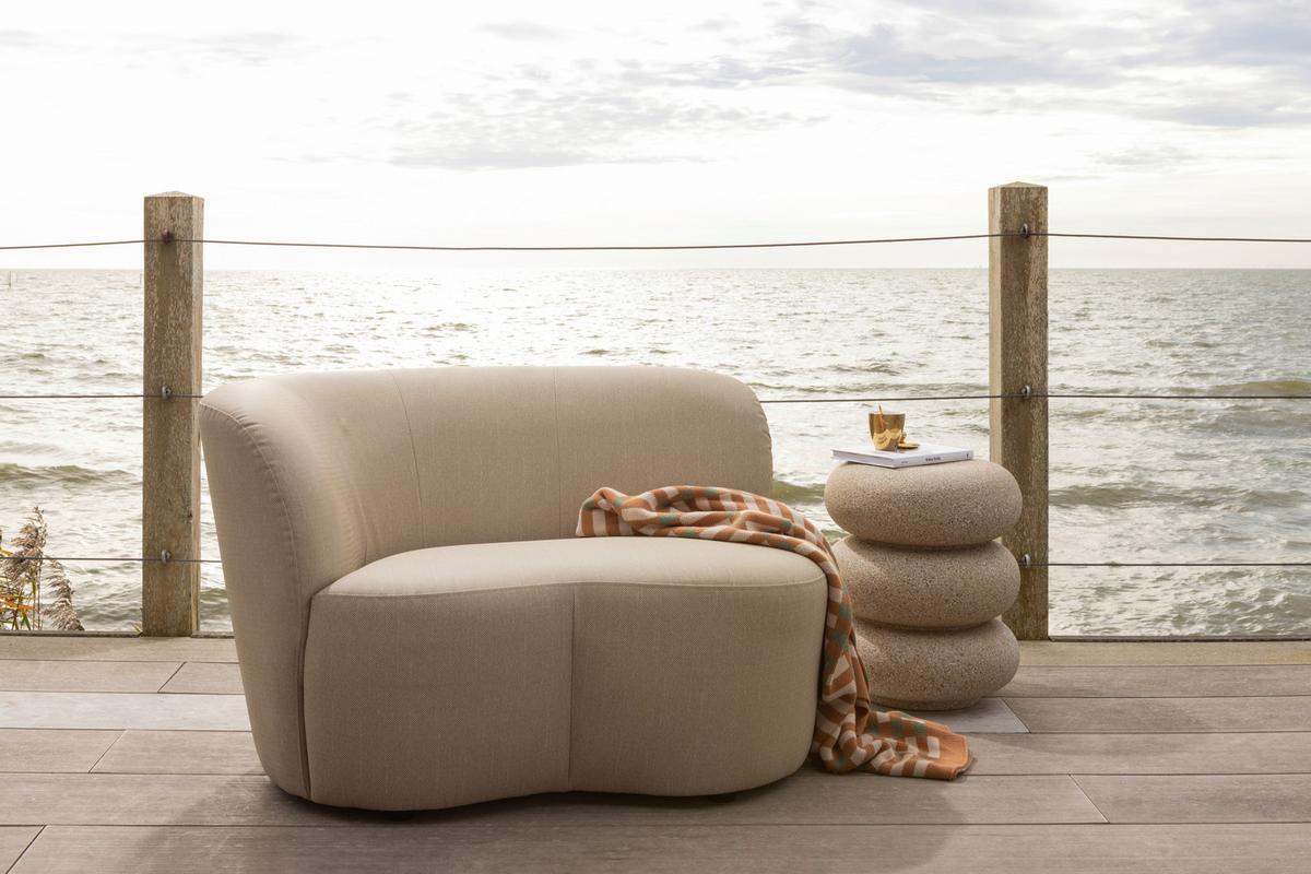 Beistelltisch Laurel Beige B: 40 cm - Beige, Design, Metall (40/40/50cm) - Livetastic