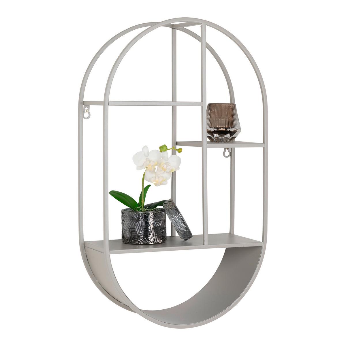 Wandregal Feira Grau B: 35 cm - Grau, Design, Metall (35/60/15cm)