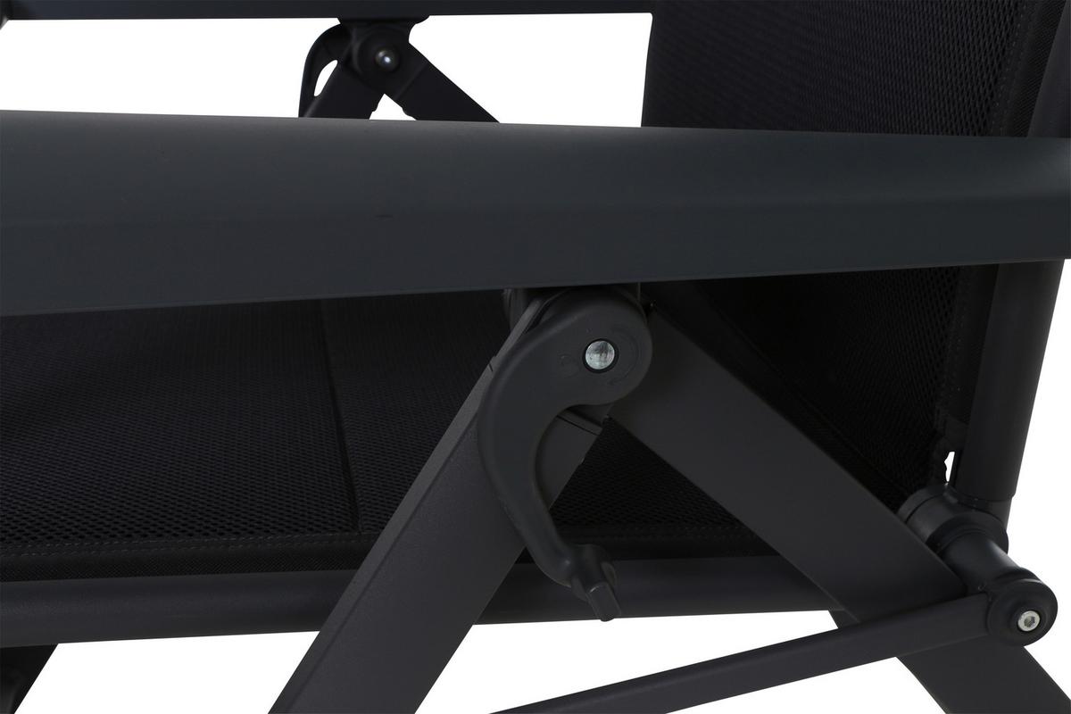 Garten-relaxliegel Klappbar Aluminium - Anthrazit, KONVENTIONELL, Textil/Metall (69/124/84cm) - Siena Garden