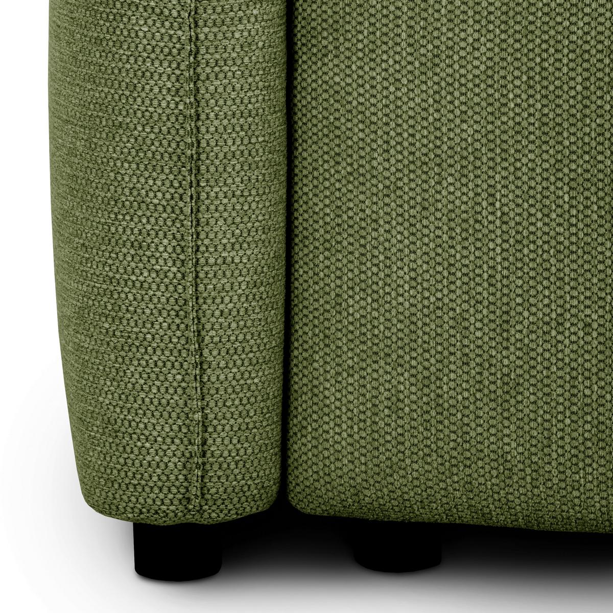 3-sitzer-sofa Bari - Schwarz/Olivgrün, Basics, Textil (215/89/100cm) - P & B