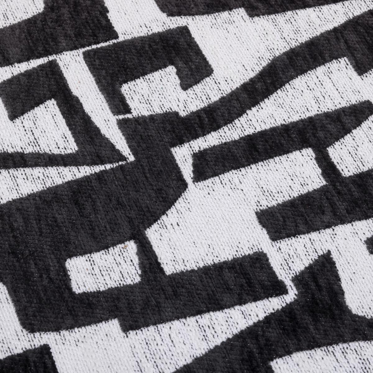 Taburet MILA, černo-bílá žinylka,do 120 kg - bílá/černá, Lifestyle, kompozitní dřevo/textil (52/33/52cm) - Mömax