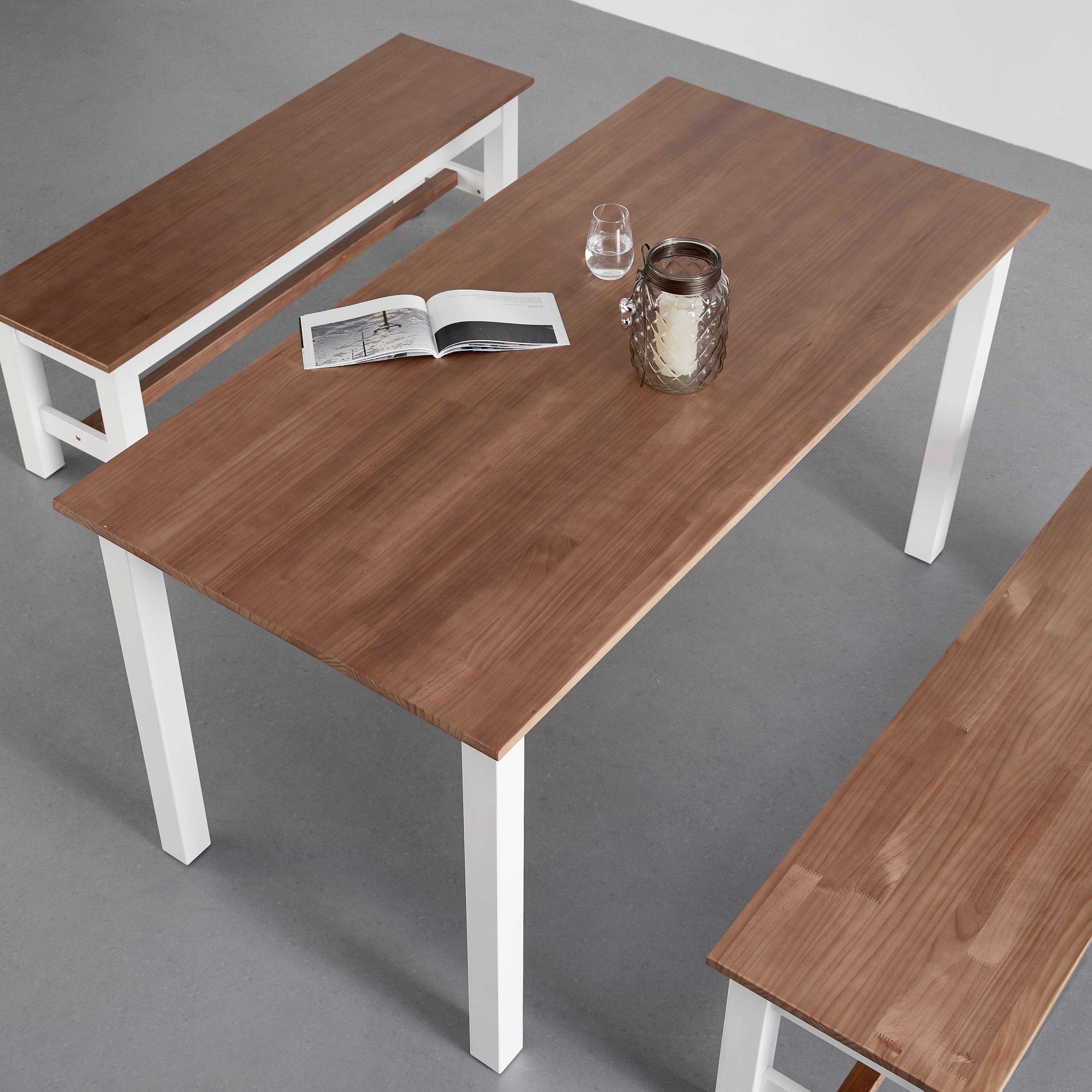 Jedálenský stôl ALESSANDRA 160x80 cm - biela/farba borovice, Modern, drevo (160/80/80cm) - Bessagi Home