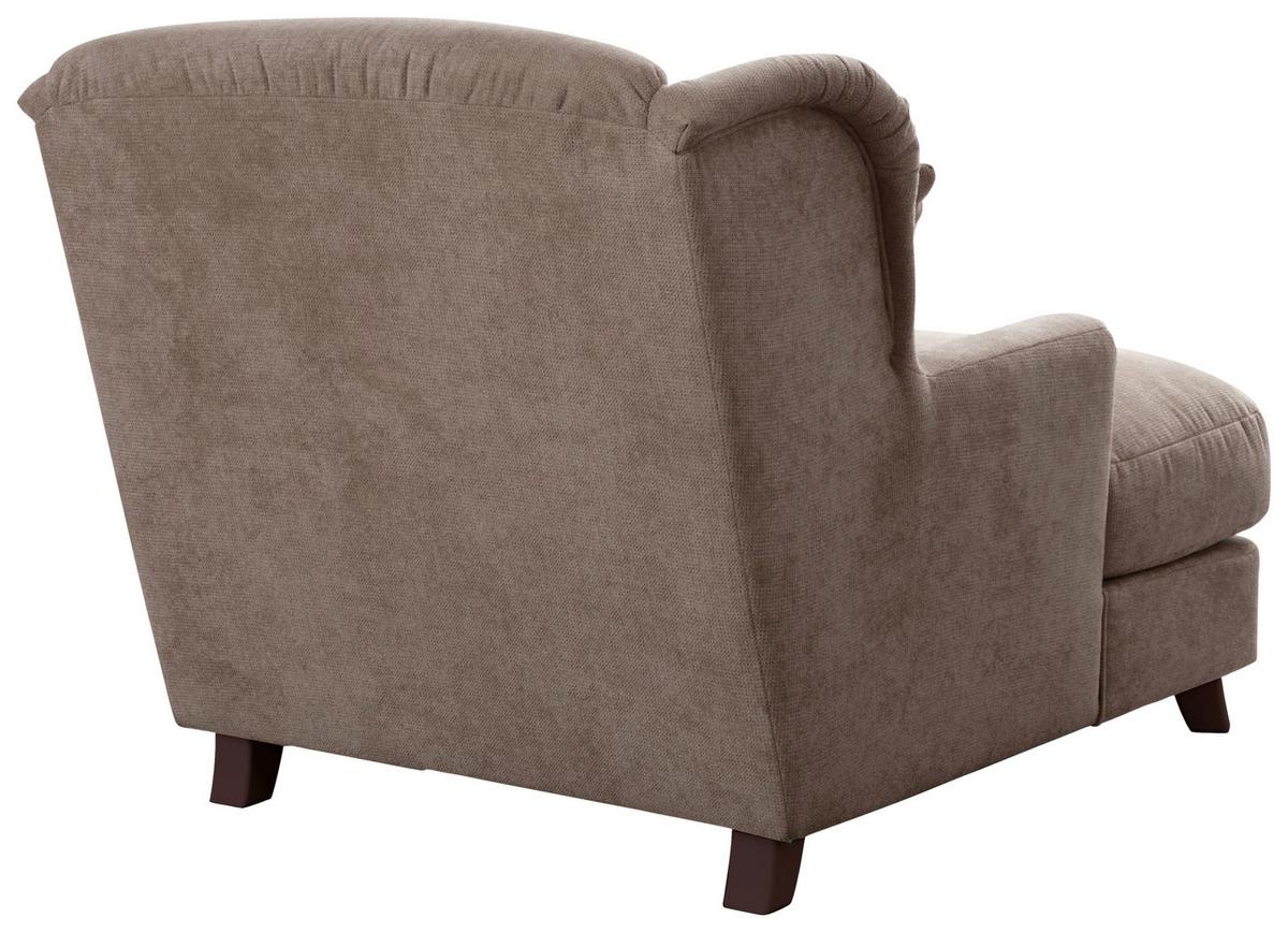 XXXL-Sessel Asado Taupe teilmassiv, B: 109 cm - Taupe/Dunkelbraun, MODERN, Holzwerkstoff/Textil (109/104/145cm) - Sit & More