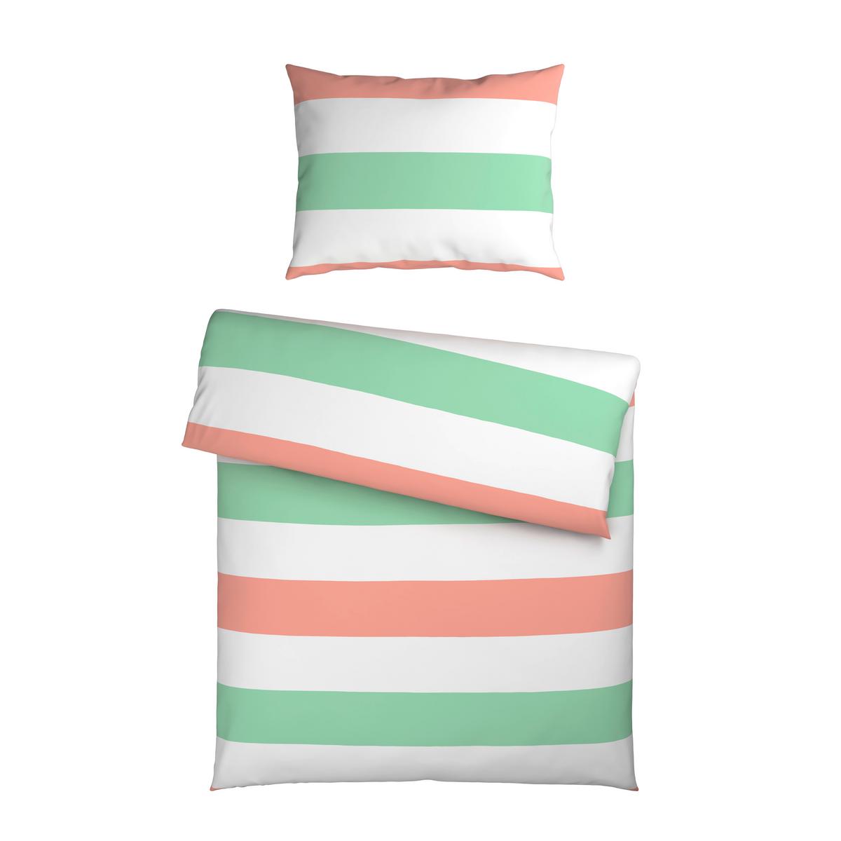 Bettwäsche Irma - Rosa/Weiß, MODERN, Textil - Luca Bessoni