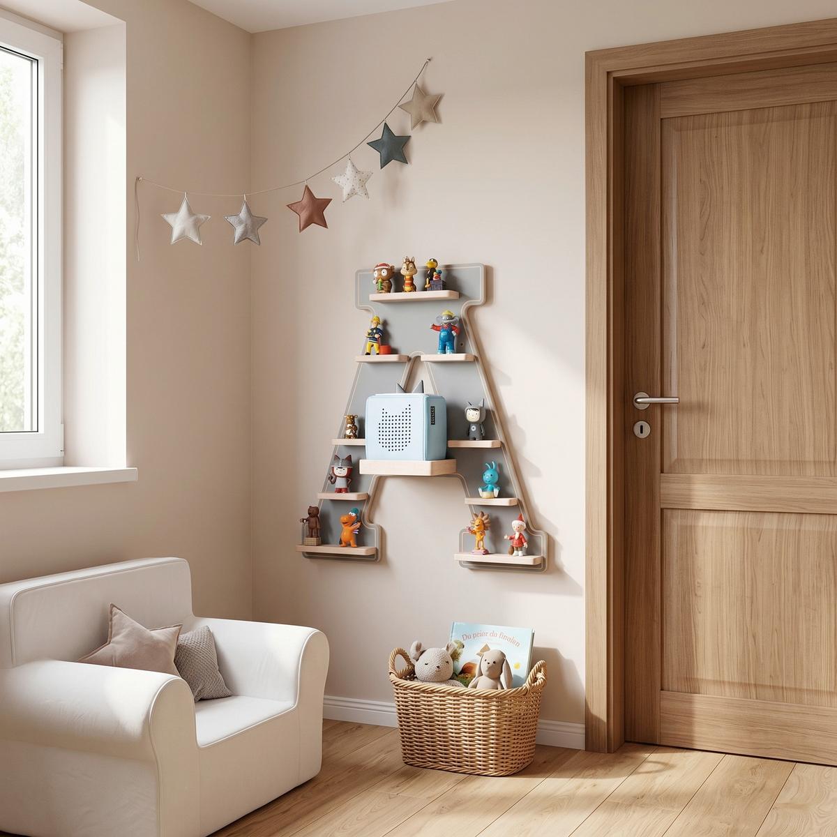 Kinderregal Boarti Grau B: 49 cm - Grau, MODERN, Holzwerkstoff (49/54/19cm) - Livetastic