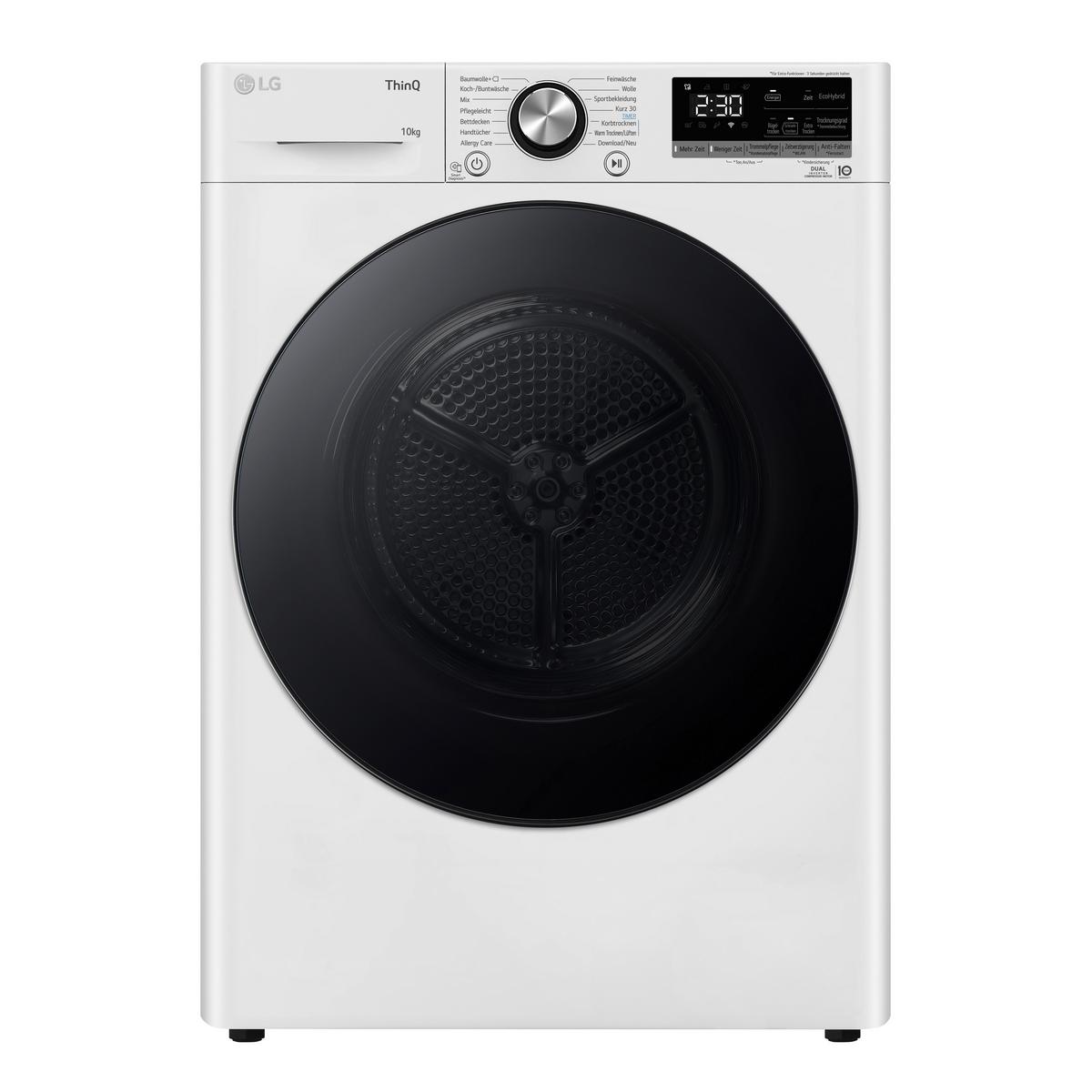 Trockner V9a2xt Weiss - Weiß, Basics, Glas/Kunststoff (60/85/66cm) - LG