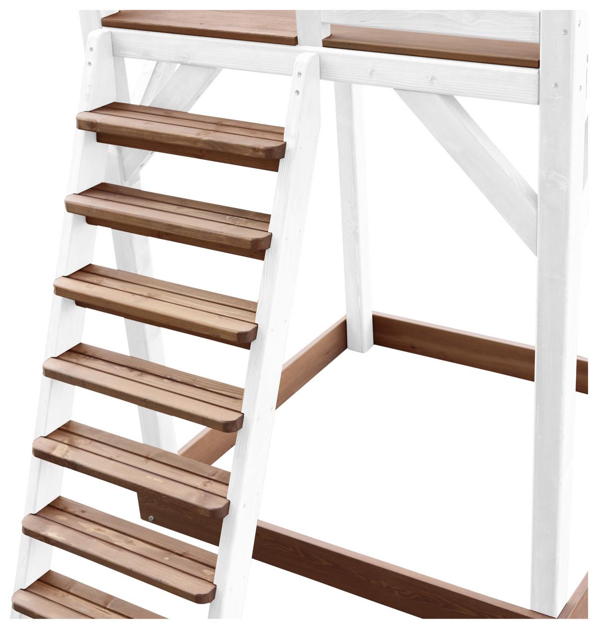 Spielturm A025.121.81 - Braun/Weiß, KONVENTIONELL, Holz/Kunststoff (283,6/241,9/349cm) - Ambia Garden