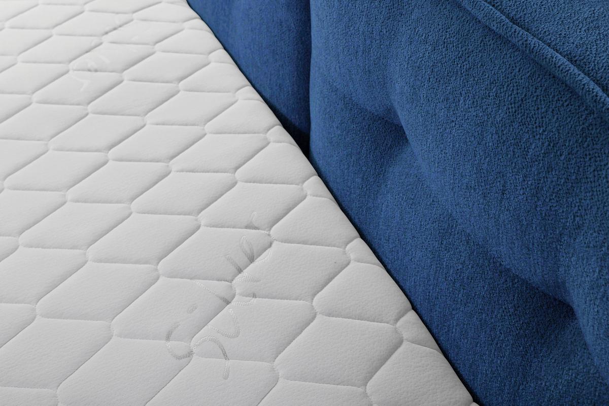 Polsterbett Mit Lattenrost 160x200 Cm Lacjo Blau - Blau/Beige, LIFESTYLE, Holz/Holzwerkstoff (160/200cm) - Livetastic